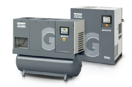 GA 11+-30/GA 15-30 VSD: 噴油螺桿空壓機，11-30 kW / 15-40 hp