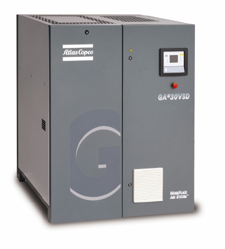 GA 11+-30/GA 15-30 VSD: 噴油螺桿空壓機，11-30 kW / 15-40 hp